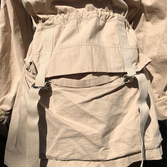 NWOT Carmar Distressed Lightweight Tan Utility Jacket - Picture 7 of 8